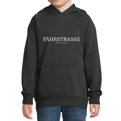 Fährstraße Koordinaten Kinder Hoodie