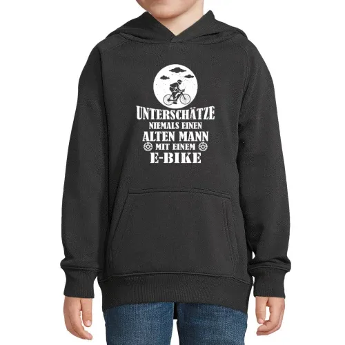 Fahrrad E-Bike Bike MTB Ebike Alter Mann Spruch Kinder Hoodie