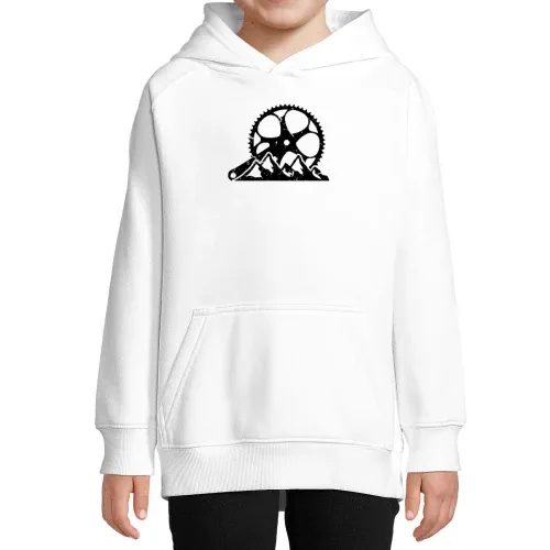 Fahrrad Kurbel Kettenblatt Gebirge Berglandschaft Hoodie