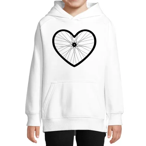 Fahrradfelge in Herzform Hoodie Kinder Stellar