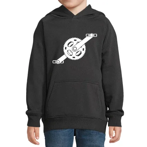 Fahrradkurbel mit Pedalle Hoodie