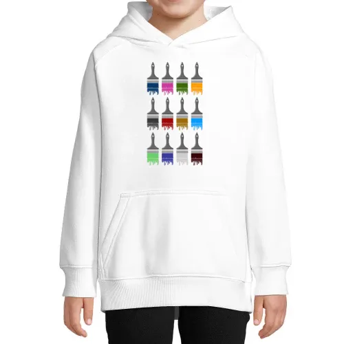 farbige Pinsel Hoodie Kinder Stellar