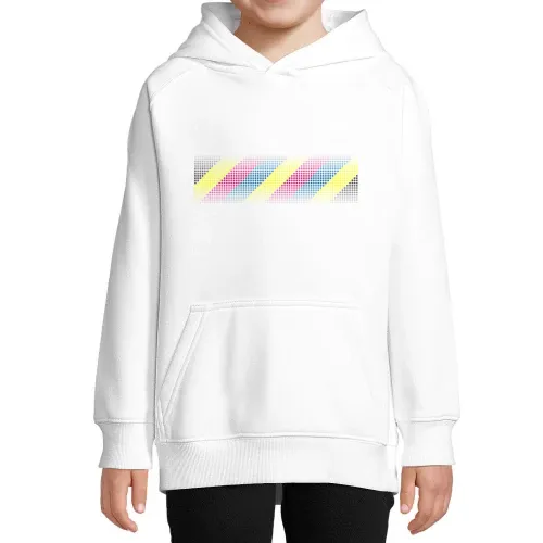 Farbige Punkte mit Verlauf Kinder Hoodie Farbige Punkte mit Verlauf Hoodie