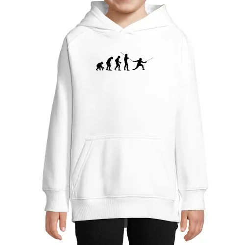 Fechten Fechter Evolution Degenkampf Kinder Hoodie