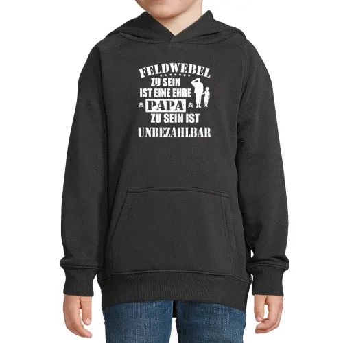 Feldwebel Papa Bundeswehr Unteroffizier Vater BW Hoodie Kinder Stellar