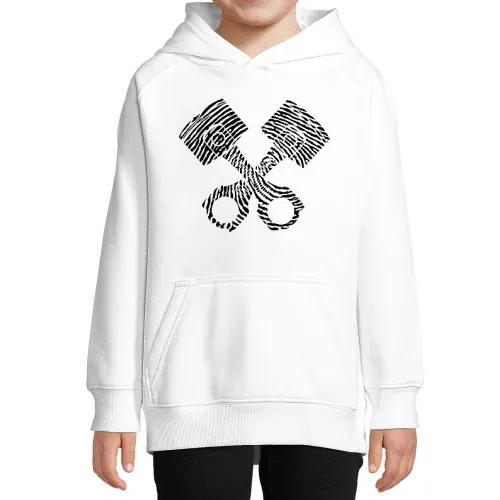 Fingerabdruck Motorkolben Hoodie