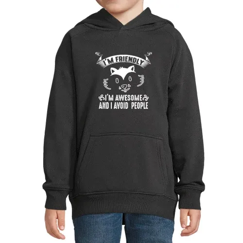 Fox Awesome Avoids People - Fuchs Fuchsliebhaber Hoodie Kinder Stellar