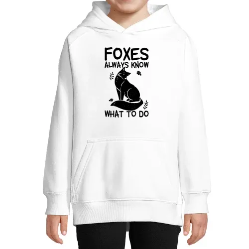 Foxes Know What To Do - Fuchs Fuchsliebhaber Hoodie Kinder Stellar