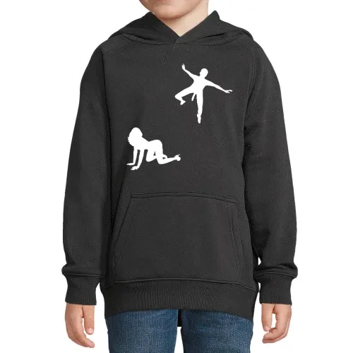 Frau wartet auf Fallschirmspringer Kinder Hoodie