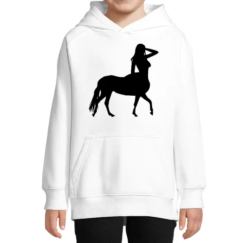 Frauenkörper auf Pferd Kinder Hoodie Frauenkörper auf Pferd Hoodie