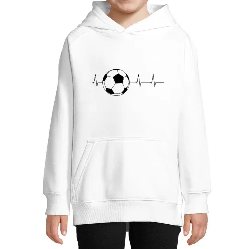 Fussball Herzschlag Kinder Hoodie