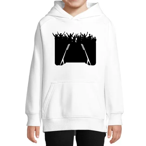 Fußballfans vorm Stadion Kinder Hoodie