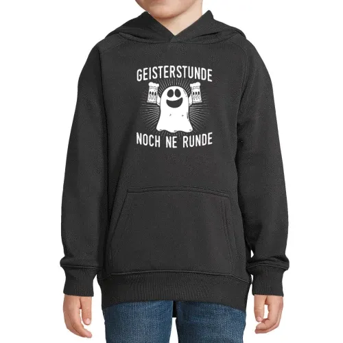 Geist Geisterstunde Noch Ne Runde Halloween Motiv Hoodie Kinder Stellar