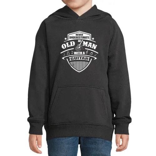 Gitarrist Old Man Gitarren Spieler Gitarrenlehrer Kinder Hoodie