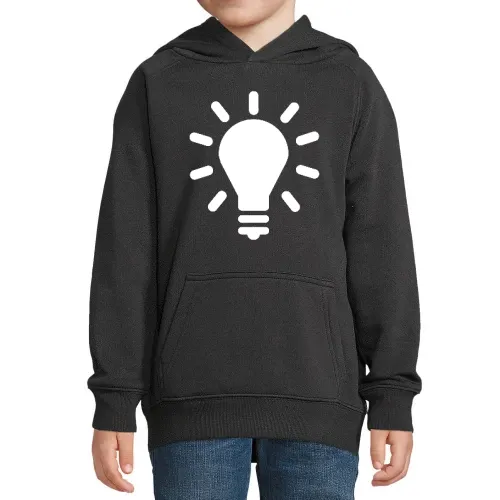 Glühbirne Icon Hoodie Kinder Stellar