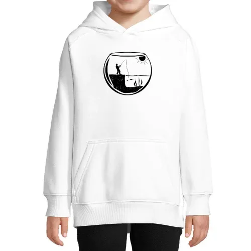 Goldfisch Aquarium Glas Angler Angeln Geschenkidee Hoodie Kinder Stellar