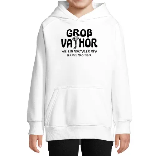 Großvater Mächtiger Opa Grossvater Vatertag Motiv Hoodie Kinder Stellar
