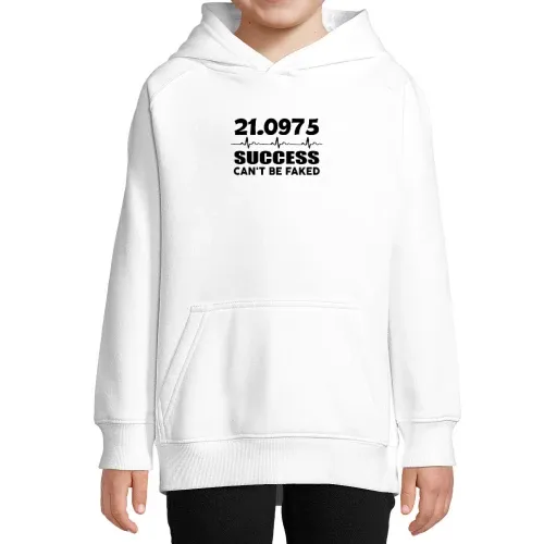 Halbmarathon Success Can t Be Faked Marathonläufer Hoodie Kinder Stellar