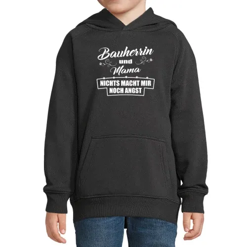 Hausbau Bauherrin Mama Eigenheim Häuslebauer Motiv Hoodie Kinder Stellar