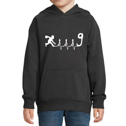 Herzschlag eines Keglers Hoodie Kinder Stellar