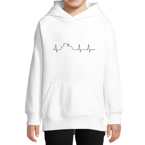 Herzschlag Traktor Kinder Hoodie