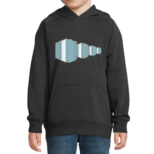 Hochhaus Plattenbausiedlung Ost Kinder Hoodie Hochhaus Plattenbausiedlung Ost Hoodie