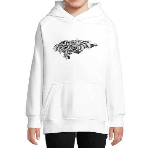 Honduras Fingerabdruck Kinder Hoodie Honduras Fingerabdruck Hoodie