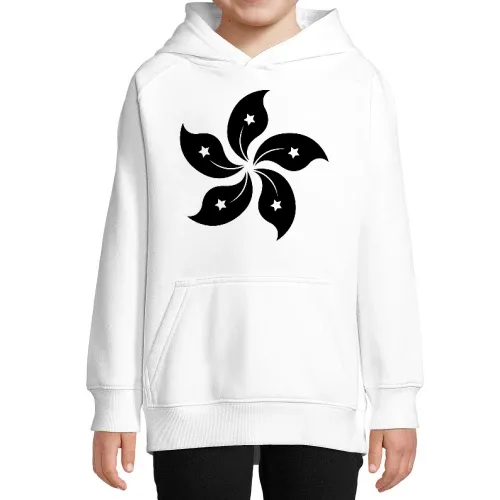 Hongkong Flagge Hoodie Kinder Stellar