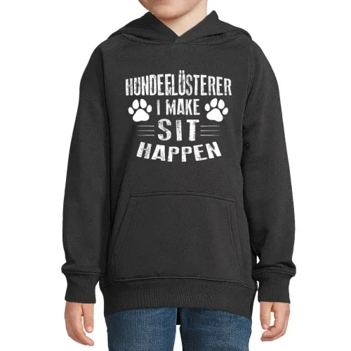 Hundeflüsterer I Make Sit Happen Hundeschule Hoodie Kinder Stellar