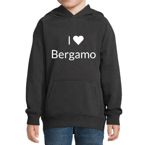 I Love Bergamo  Hoodie Kinder Stellar