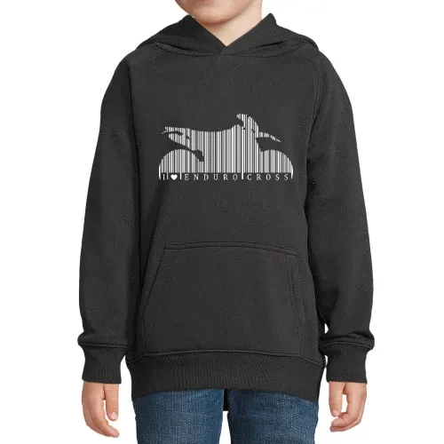 I Love Enduro Cross Barcode Hoodie