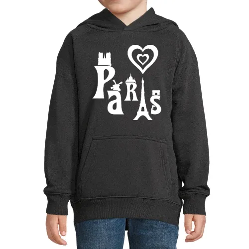 I Love Paris Kinder Hoodie