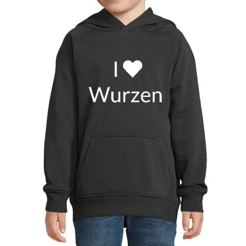 I Love Wurzen Hoodie Kinder Stellar