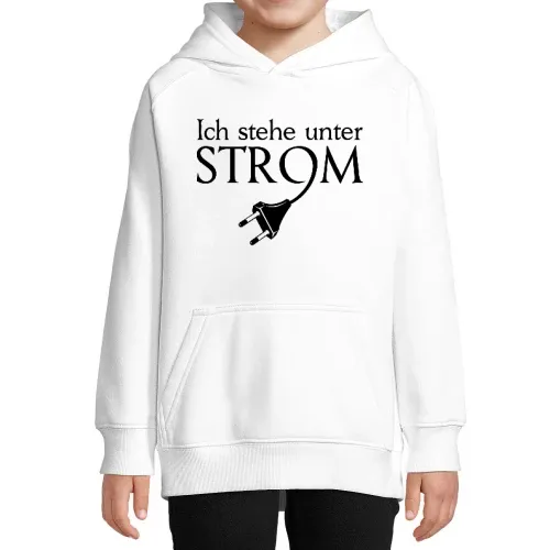 Ich stehe unter Strom - Stecker Shirt Kinder Hoodie