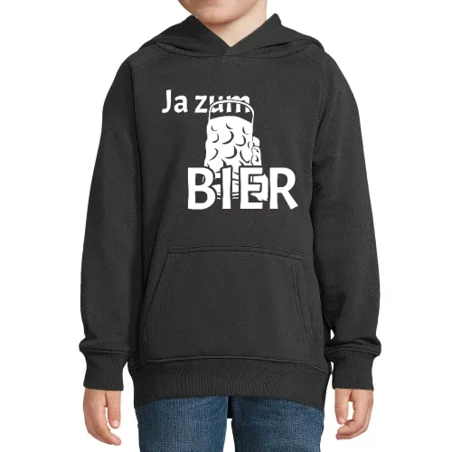 Ja zum Bier Hoodie Kinder Stellar