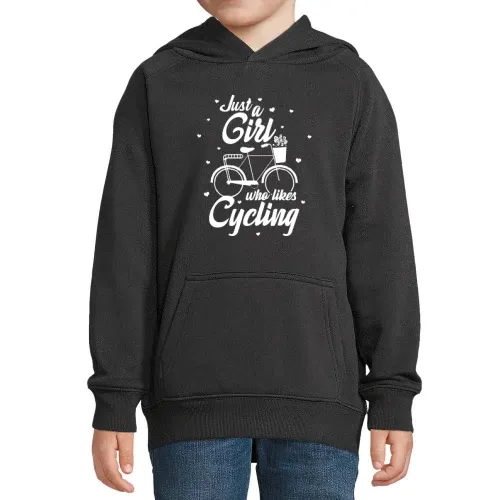 Just A Girl Who Likes Cycling Radfahrer Biker Hoodie
