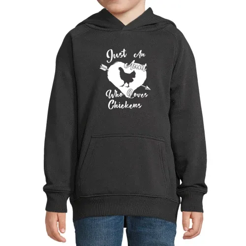 Just an Aunt who loves Chickens Tante liebt Hühner Hoodie Kinder Stellar