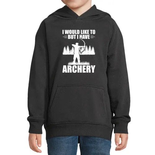 Kann Nicht Muss Bogenschießen Bogenschützen Spruch Hoodie Kinder Stellar