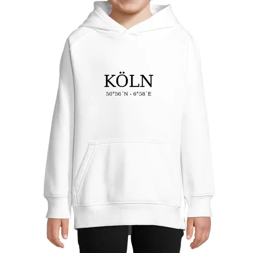 Köln Koordinaten Hoodie Kinder Stellar