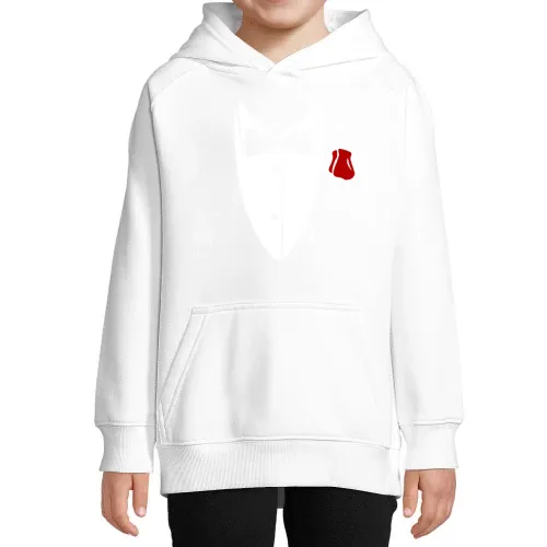 Kragen mit Fliege und Rose aus Anzug Hoodie Kinder Stellar