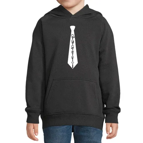 Krawatte auf Schlips binden Kinder Hoodie Krawatte auf Schlips binden Hoodie