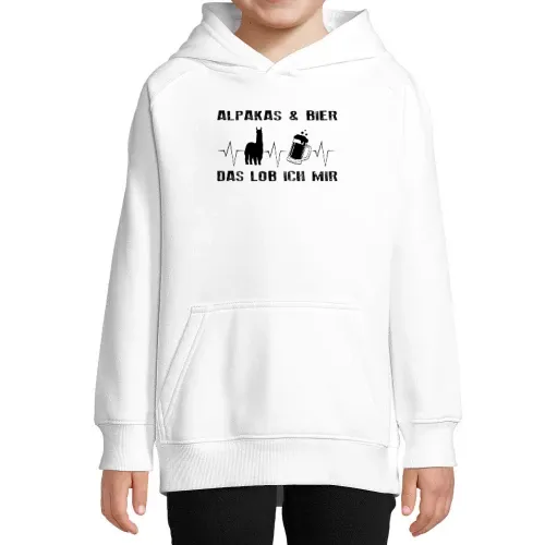 Lama Alpaka Spruch für Alpakazüchter Biertrinker Hoodie Kinder Stellar
