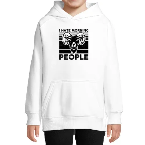 Langschläfer Morgenmuffel Ziegenbock - Bock Motiv Hoodie Kinder Stellar