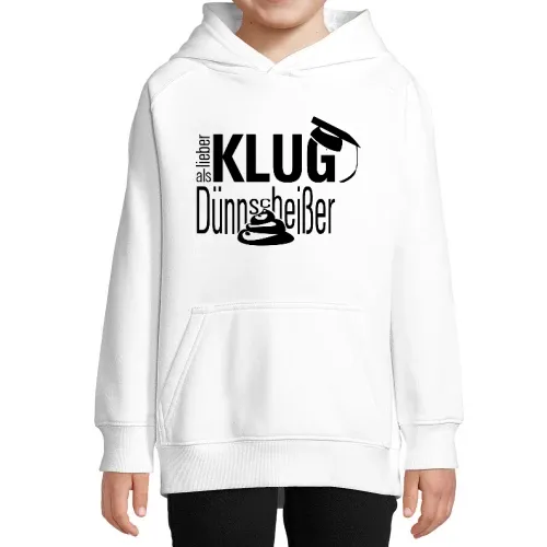 lieber Klugscheisser als Dünnscheisser Hoodie Kinder Stellar