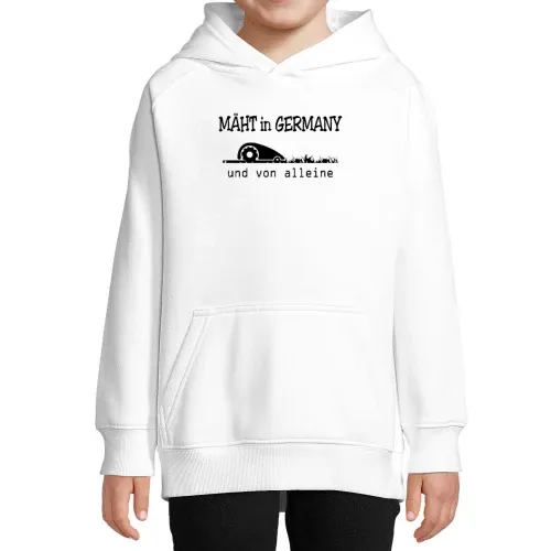 Mäht in Germany und von alleine Mähroboter Hoodie Kinder Stellar