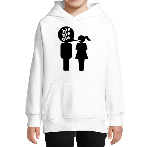 Mann bla bla bla Frau Kinder Hoodie