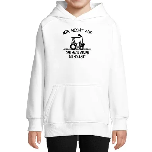 Mir Nicht Auf Den Sack Gehen Du Sollst! Traktor Hoodie Kinder Stellar