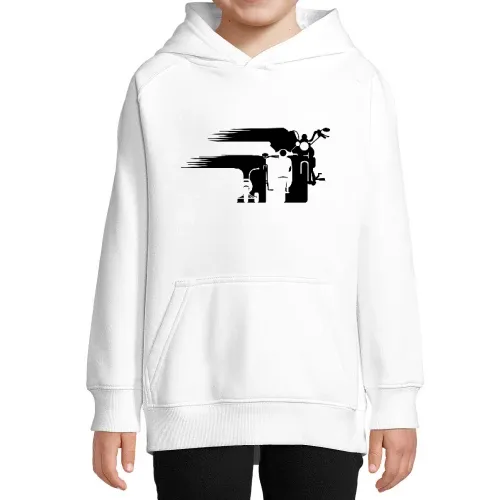 Motorrad Chopper Evolution Schweif Front Kinder Hoodie Motorrad Chopper Evolution Schweif Front Hoodie