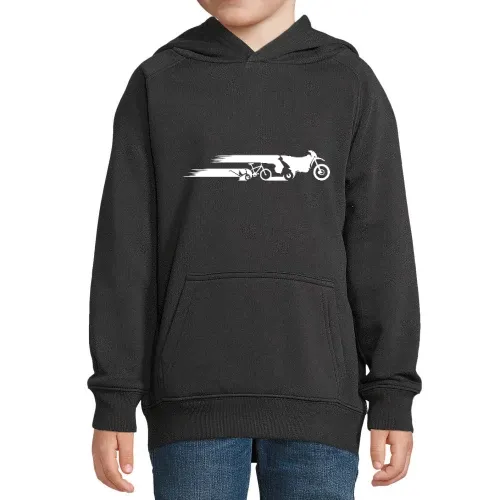 Motorrad Enduro Evolution Schweif Hoodie Kinder Stellar