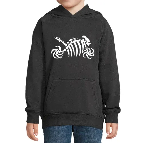 Motorrad Fossil Skelett Hoodie
